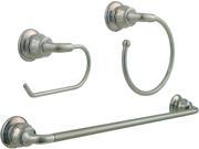 Price Pfister BTB D3PC Promo Treviso 18 in. Towel Bar Accessory Kit in Brushed Nickel