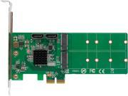 SYBA SI PEX50102 SATA M.2 SATA to PCI e x2 Hardware RAID Card B or B M Key