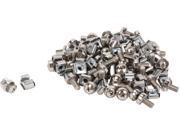 StarTech CABSCREWM6 50 Pkg M6 Mounting Screws and Cage Nuts for Server Rack Cabinet