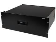 StarTech 4UDRAWER 4U Black Steel Storage Drawer for 19in Racks and Cabinets