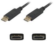 AddOn DISPLAYPORT1F 1ft Black DisplayPort Cable M M