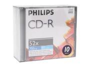PHILIPS 700MB 52X CD R 10 Packs Disc Model D52N300