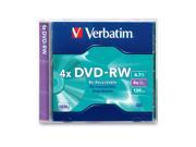 Verbatim 4.7GB 4X DVD RW Single Disc Model 94836