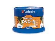 Verbatim 4.7GB 16X DVD R Inkjet Printable 50 Packs Disc Model 95137