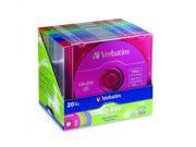 Verbatim 700MB 4X CD RW 20 Packs 5 Color Media Model 94300