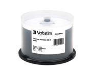 Verbatim 700MB 52X CD R Thermal Printable 50 Packs Media Model 94949