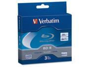 Verbatim 25GB 6X BD R 3 Packs Discs Model 97341