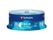 Verbatim 25GB 6X BD R 25 Packs Disc Model 97457