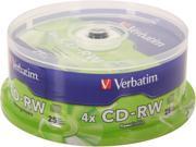 Verbatim 700MB 4X CD RW 25 Packs Disc Model 95169
