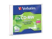 Verbatim 700MB 12X CD RW Single Disc Model 95161