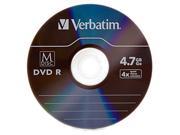 Verbatim M Disc DVD R 4.7GB 4X with Branded Surface 5pk Jewel Case Model 98899