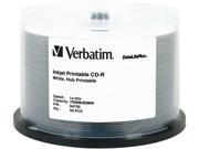Verbatim 700MB 52X CD R White Inkjet Hub Printable 50 Packs Disc Model 94755