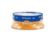 Verbatim 4.7GB 16X DVD R 25 Packs Disc Model 95058