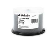 Verbatim 4.7GB 16X DVD R White Inkjet Printable 50 Packs DataLifePlus Discs Model 95078
