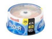 maxell 4.7GB 8X DVD R 25 Packs Disc Model 635052