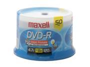 maxell 4.7GB 8X DVD R Inkjet Printable 50 Packs Disc Model 635129