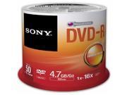 Sony 50DMR47SP 16X DVD R 4.7GB Recordable DVD Media 50 Packs Spindle