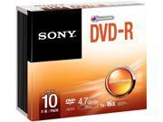 SONY 4.7GB 16X DVD R 10 Packs Disc