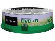 SONY 4.7GB 16X DVD R 25 Packs Disc Model 25DPR47SB