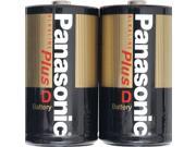 Panasonic Plus D Size Alkaline Batteries 2 Pack