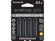 Panasonic Eneloop Pro AA 2550mAh 500 Cycle New High Capacity Ni MH Pre Charged Rechargeable Batteries 4 Pack