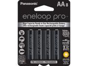 Panasonic Eneloop Pro AA 2550mAh 500 Cycle New High Capacity Ni MH Pre Charged Rechargeable Batteries 8 Pack