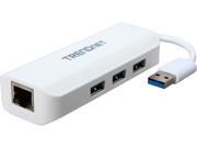 TRENDnet TU3 ETGH3 USB 3.0 to Gigabit 10 100 1000 Mbps Adapter 3 Port USB 3.0 5 Gbps Hub