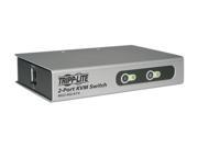 TRIPP LITE B022 002 KT R 2 Port Desktop KVM Switch w 2 KVM Cable Kits