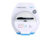 memorex 700MB 52X CD R White Inkjet Printable Surface 10 Packs Disc Model 04724