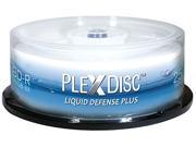 PlexDisc 25GB 6X BD R Water Resistant Glossy White Inkjet Hub Printable 25 Packs Spindle Disc Model 633 C13