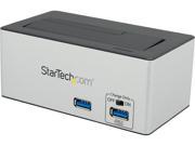 StarTech SDOCKU33HB Black Hard Drive Docking Station SSD HDD with integrated Fast Charge USB Hub and UASP support