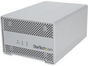 StarTech S252SMTB3 Silver Thunderbolt Hard Drive Enclosure with Thunderbolt Cable Dual Bay 2.5 HDD Enclosure with fan