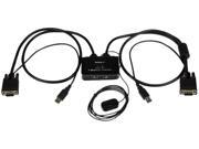 StarTech.com 2 Port USB VGA Cable KVM Switch USB Powered with Remote Switch