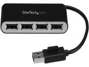 StarTech ST4200MINI2 4 Port Portable USB 2.0 Hub with Built in Cable