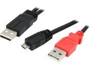 StarTech.com USB2HAUBY1 1 ft USB Y Cable for External Hard Drive