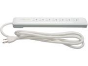 Surge Protector 7 Outlet 1080 Joules 6 Cord White CCS09853