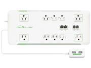 Slim Surge Protector 10 Outlet 3420J 6 Cord 1800W WE CCS25134