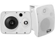 Pyle PDWR54BTW Waterproof and Bluetooth 5.25 Indoor Outdoor Speaker System Pair White