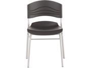 CaféWorks Chair Blow Molded Polyethylene Graphite Silver 2 Carton