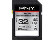 PNY 32GB High Performance SDHC UHS I U1 Class 10 Memory Card Speed Up to 85MB s P SDHC32GU185 GE