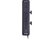Plugable 6 Outlet AC Surge Protector w 2 port USB Charging and Clamp PS6 USB2DC