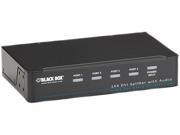 Black Box DVI D Splitter with Audio and HDCP 1 x 4 AVSP DVI1X4