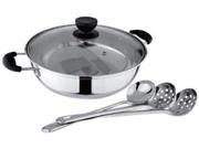 Tayama TG 28C Shabu Hot Pot with Divider and 3 Ladle spoons