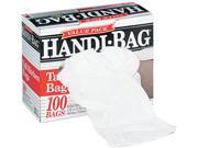 Handi Bag HAB6FK100 Super Value Pack Trash Bags 13gal .6mil 23 3 4 x 28 White 100 Box