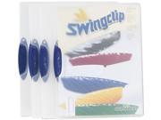 Durable 226407 Swingclip Polypropylene Report Cover Letter Size Clear Dark Blue Clip 5 Pack