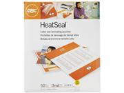 GBC HeatSeal UltraClear Thermal Laminating Pouch 50 EA BX