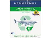 Great White 50 Recycled Copy Paper 20 Lb. 8 1 2 X 11 White 5000 Ca