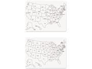 Two Sided U.S. Map Whiteboard 24 x 18