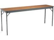 Special Size Folding Table Rectangular 72W X 18D X 30H Walnut Black
