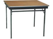 Special Size Folding Table Square 36W X 36D X 30H Walnut Black